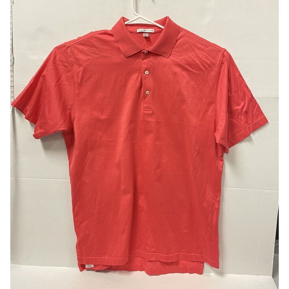 peter millar performance golf‎ Polo Men’s Large Red Polo Collar Shirt